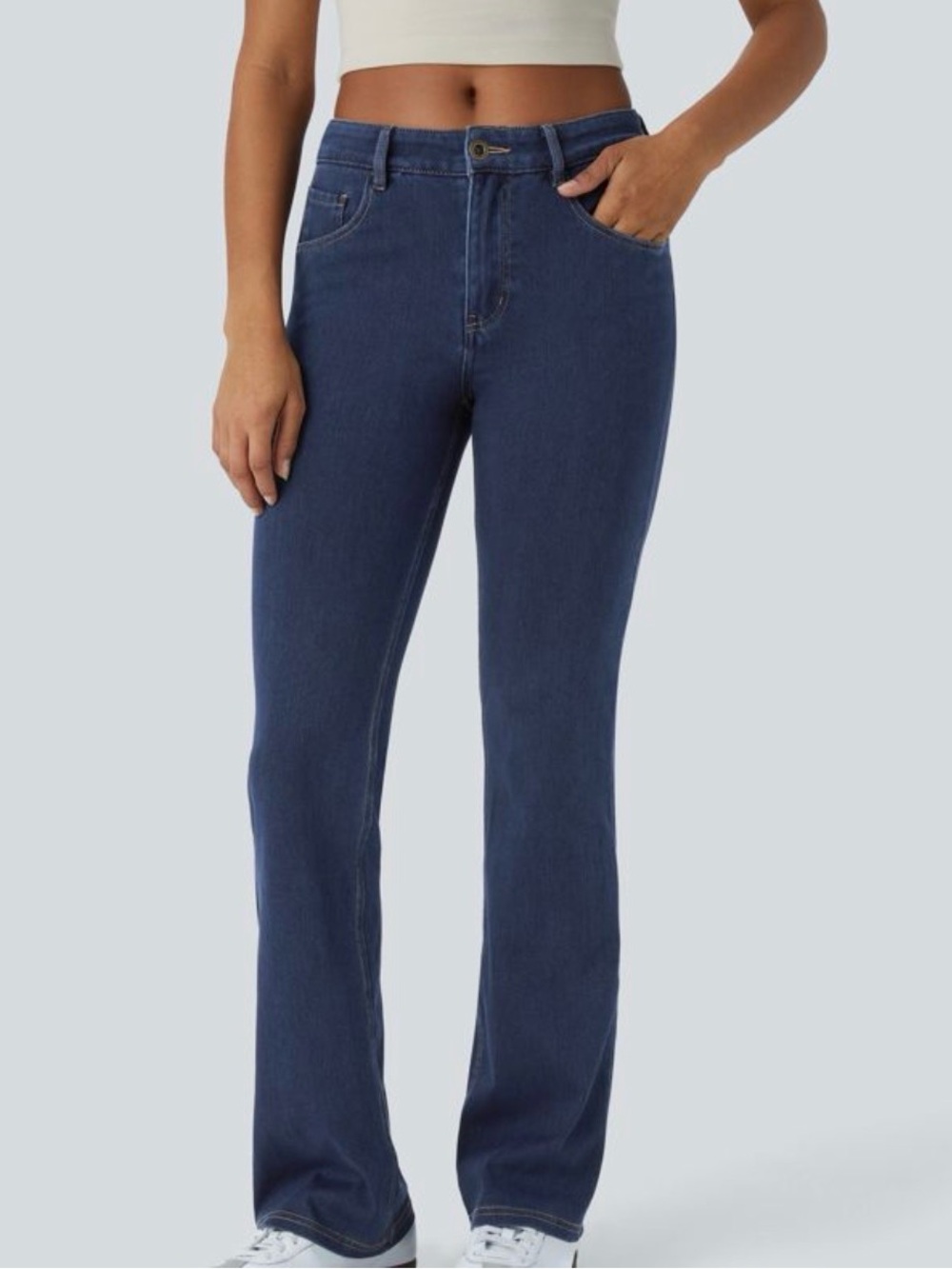 NWT HALARA Mid Rise Bootcut Jeans Size Large Petite